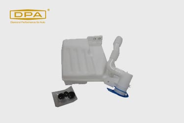 How to handle a leaky windshield washer fluid reservoir on a car?