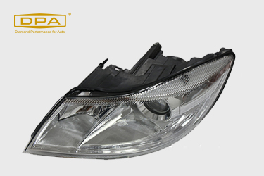 What is the reason for yellowing of a headlight?